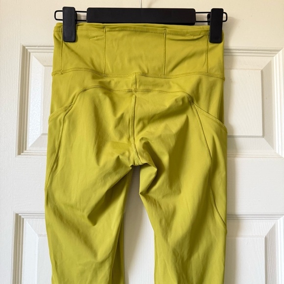 Lululemon Fast And Free High Rise Leggings Women’s 4 Running   25” Golden Lime - Picture 7 of 14